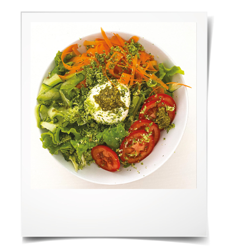 saladas de verão: Salada de cogumelos, quinoa e mozarela com molho pesto
